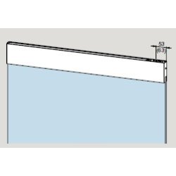 Dorma 04.001/002 TP76 bund- topskinne,  u/l�s m/indsats f/leje til gulvd�rlukker