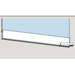 Dorma 04.031/032/033/034 TA76 bund og topskinne  venstre/h�jre u/l�s, m/BTS-arm f. gulvd�rlukker
