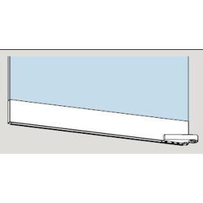 Dorma 04.035/036/037/038 TA76 bund- topskinne venstre/h�jre m/leje f/gulvd�rlukker t/d�re i ramme