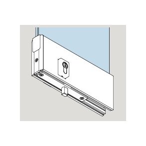 Dorma 40.751/753 V/H TA Easy Safe bundskinne, alu natur, m/riglel�s bund, m/BTS-indsats  