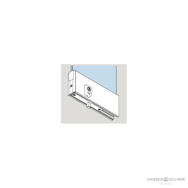 Dorma 40.751/753 V/H TA Easy Safe bundskinne, alu natur, m/riglel�s bund, m/BTS-indsats  