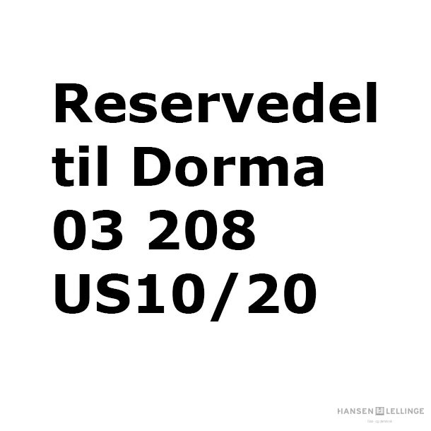 Dorma 03.214 d�kkapper f/US10 alu natur alu natur 