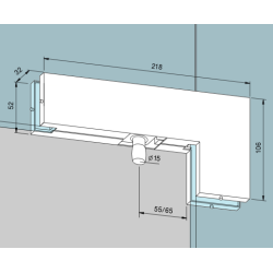 Dorma 03.140 PT40  10 mm glas 
