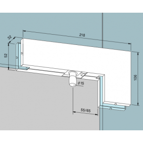 Dorma 03.140 PT40  10 mm glas 