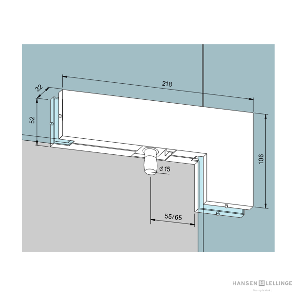 Dorma 03.140 PT40  10 mm glas 