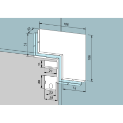 Dorma 03.150 PT60/PT61 10 mm glas 