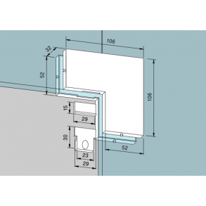 Dorma 03.150 PT60/PT61 10 mm glas 
