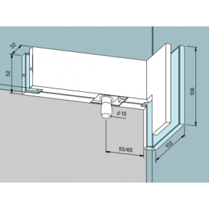 Dorma 03.164 PT42 90° alu vinkel hjrnebeslag m/pinol 