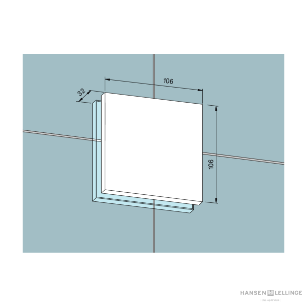 Dorma 03.170 PT80 alu 10 mm glas, dobbelt samlebeslag 