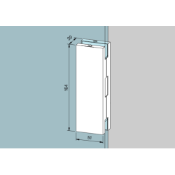 Dorma 03.224 GK50 slutblik/modkasse  f. US-ls