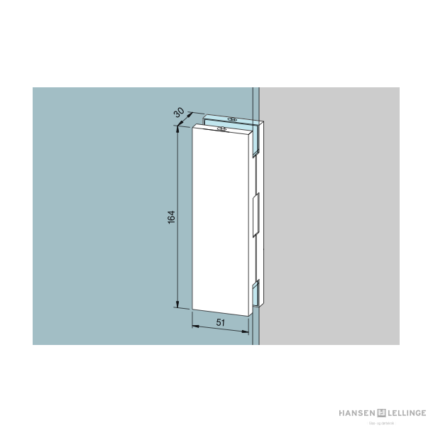 Dorma 03.224 GK50 slutblik/modkasse  f. US-ls
