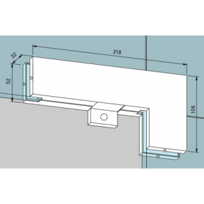 Dorma 03.440 PT40 m/anslag alu overglasvinkel 10 mm dr m/ansl. 