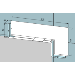 Dorma 03.441 PT40 m/blindindsats alu overglasvinkel 10 mm dr u/anslag 
