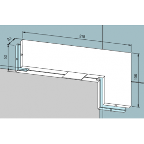 Dorma 03.441 PT40 m/blindindsats alu overglasvinkel 10 mm dr u/anslag 