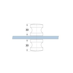 05007.** krom drknop