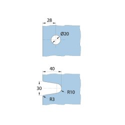 Milano 06800.** fastglasbeslag