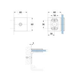 Milano Pur 07190.** fastglasbeslag