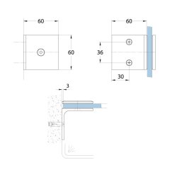 Milano Pur 07191.** fastglasbeslag