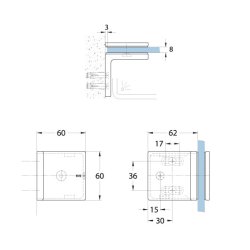 Milano Original 07490.** fastglasbeslag