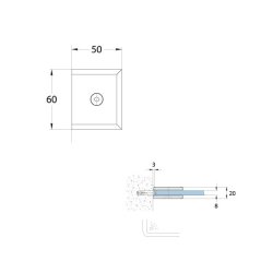 Milano 09164.** fastglasbeslag