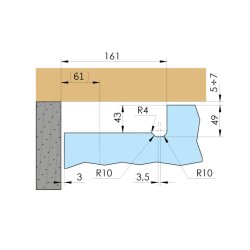 Unica 100E20 topbeslag