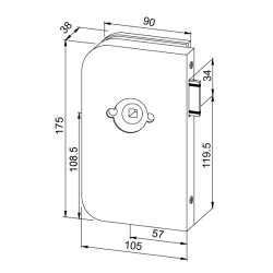 11.212/11.213 Office Junior ls uden cylinder, for grebsroset