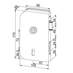 11.266/11.267 Office Junior ls for KABA cylinder