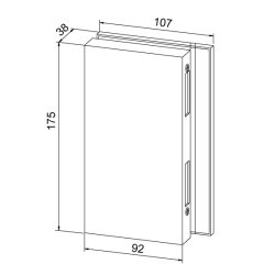 11.286/11.287 Office Classic modkasse med slutblik
