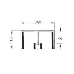 Supra dobb. fringsprofil med filt