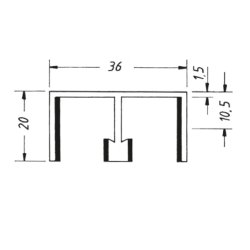 Robustus dobb. fringsprofil med filt