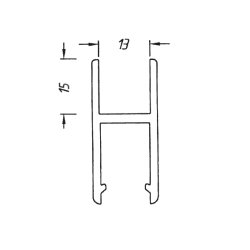 Robustus lbeskoprofil for 10-12,76 mm glas