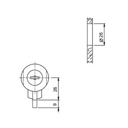 Secura mbells med rund rigle
