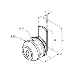 1455.30.0 mbells med 20 mm kamstykke