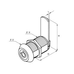 1457.30.0 mbells med 40 mm kamstykke