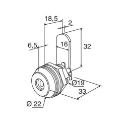 1465.30.0 mbells med 32 mm kamstykke
