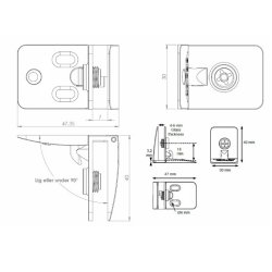 Square center klemhngsel venstre/hjre