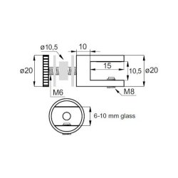 Hyldeholder 20x25 mm