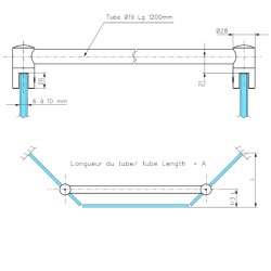 1658.**.0D19 stabilisationsstang glas/glas