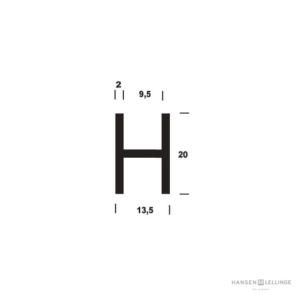 H-profil alu B13,5*H20*2