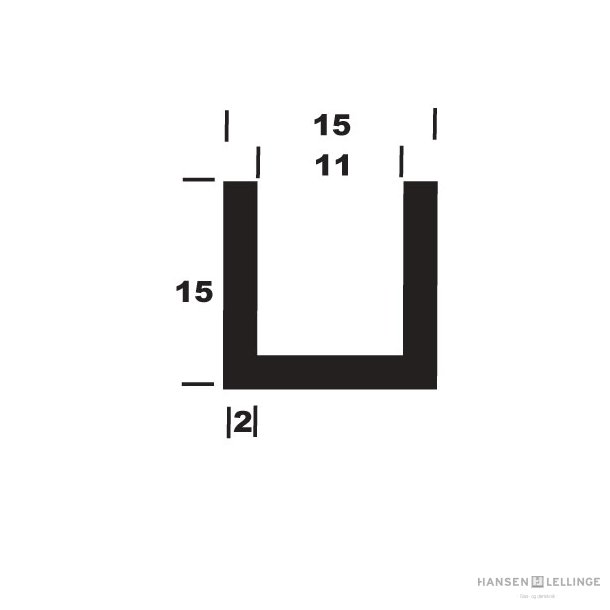 U-profil B15*H15*2