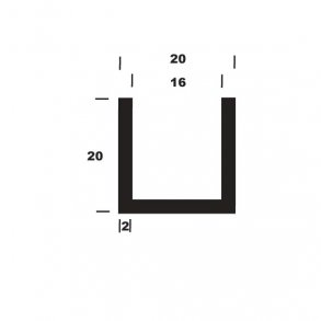 U-profil B20*H20*2