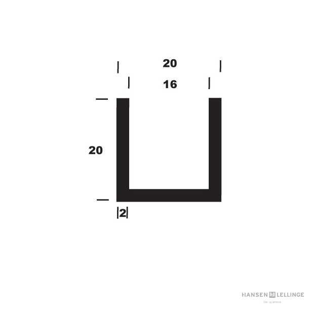 U-profil B20*H20*2