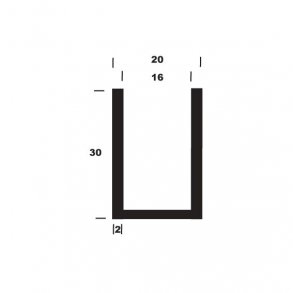 U-profil B20*H30*2