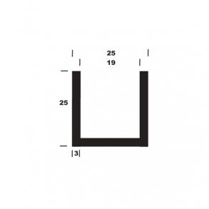 U-profil r B25*H25*3
