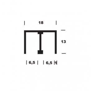 M-profil hjt alu B18*H13*1 