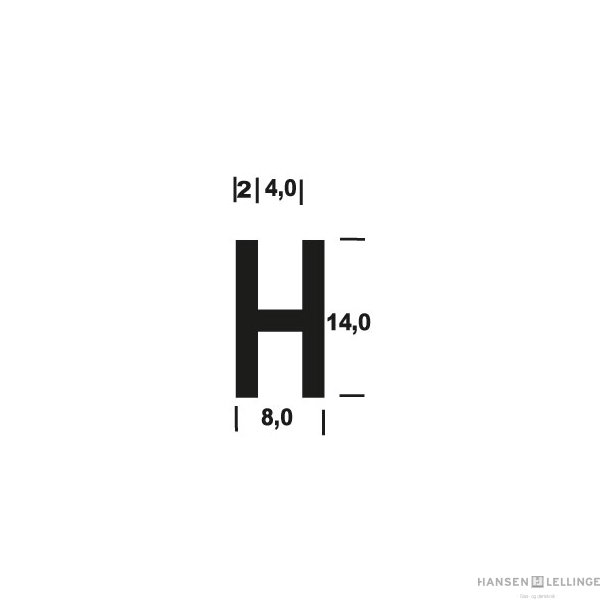 H-profil alu B8*H14*2