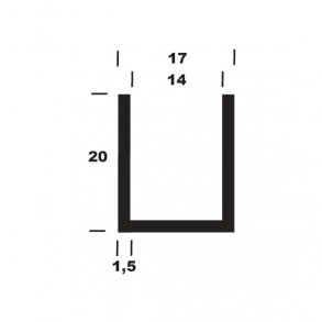 U-profil B17*H20*1,5
