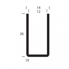 U-profil B14*H26*1