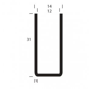 U-profil B14*H31*1