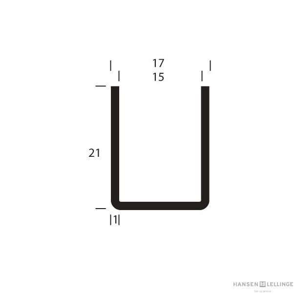 U-profil B17*H21*1